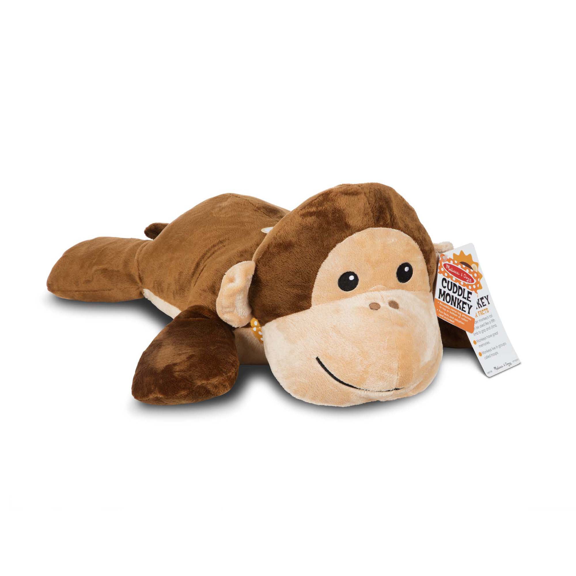 Melissa & Doug Cuddle Monkey Jumbo Plush Stuffed Animal with Activity Card  
