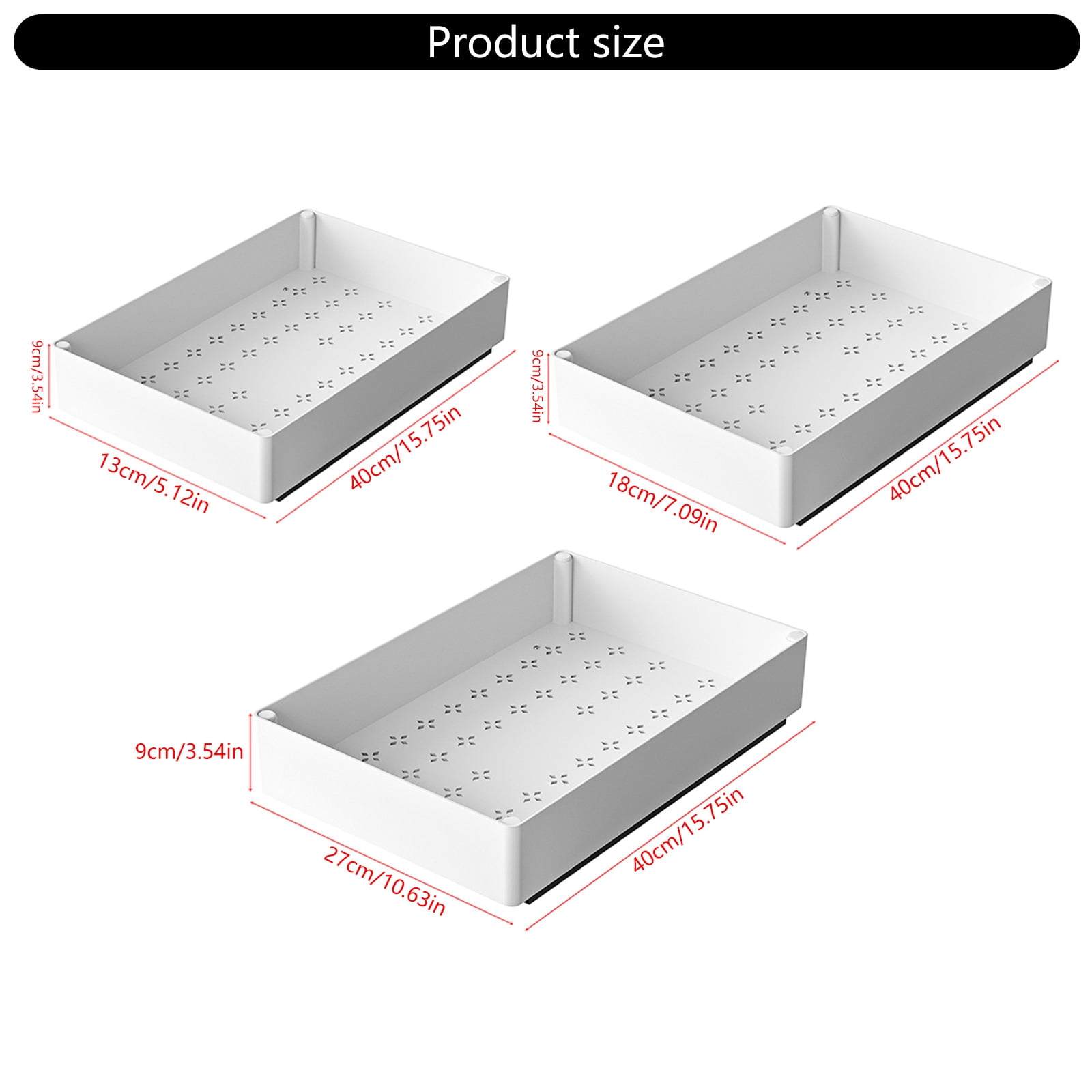 Stackable Slide Out Cabinet Baskets Sturdy Kitchen Dishes Storage Drawer Organizers Practical Pull Out Holder Rack