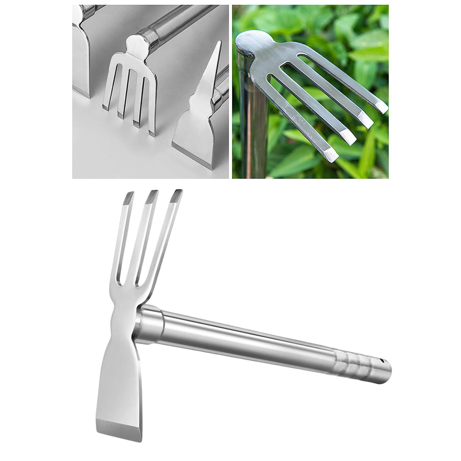 Gardening Hoe Stainless Steel Wear Resistant Gadget Sharp Practical Smooth Handheld Tool Compact for Garden Agriculture Camping Lawn Weeding D