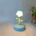 thumbnail image 7 of Small Flower Night Light, Decorative LED Table Lamp, Cute Portable Flower Lantern, Bedroom Office Dorm Decor, Touch Sensor Button, Battery Powered Mood Light, 7 of 7