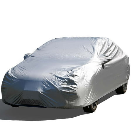 9 -Layer All Weather Proof Breathable Lining Full Car Cover for Up to 14.75' Vehicles