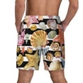 thumbnail image 2 of Lsque Mens Swim Trunks Sea Shell Pattern - Bathing Suit Compression Liner - Beach Swim Shorts Swimwear - (S-3XL) - Stretch Quick Dry -3X-Large, 2 of 9