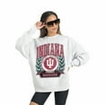 thumbnail image 3 of Women's Gameday Couture Gray Indiana Hoosiers Premium Fleece Drop Shoulder Oversized Pullover Sweatshirt, 3 of 4