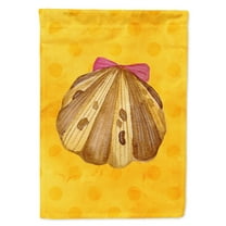 Carolines Treasures BB8172GF Sea Shell Yellow Polkadot Flag Garden Size  Small multicolor