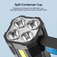 thumbnail image 3 of QualitChoice Flashlight LED Super Bright 4 Modes Adjustable Handheld Searchlight Spotlight Portable Torch Floodlight Lantern, 3 of 6