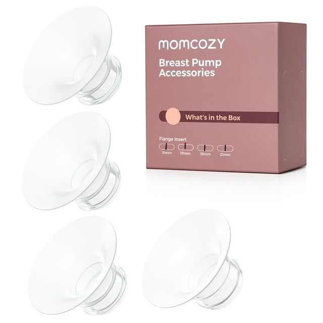 Momcozy Insertos de Brida Compatibles Únicamente con Momcozy M5/M6/M9, Accesorios de Repuesto Originales. 15, 17, 19 y 21 mm