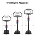 thumbnail image 5 of Gzxs Adjustable Poolside Basketball Hoop System Stand, 28" x 19" Backboard, Maximum Applicable Ball Model 7#, White & Black, 5 of 10