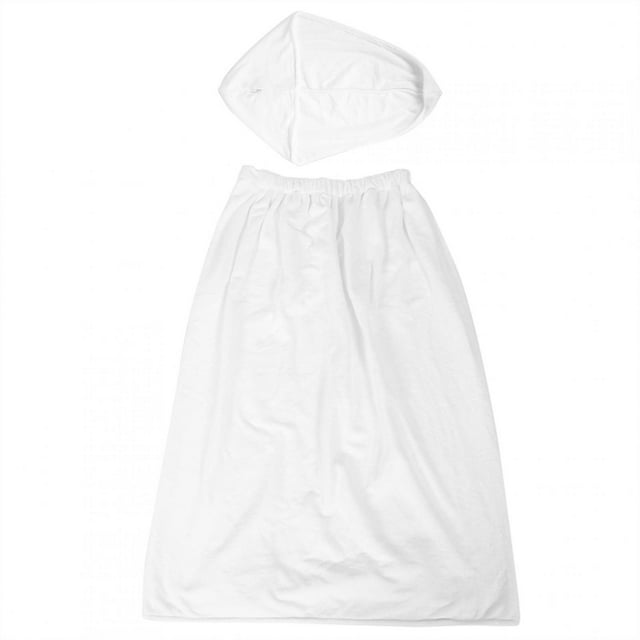 Juego de toallas de baño ajustables para mujer con falda de baño suave, gorro de ducha, envoltura de ducha, color blanco
