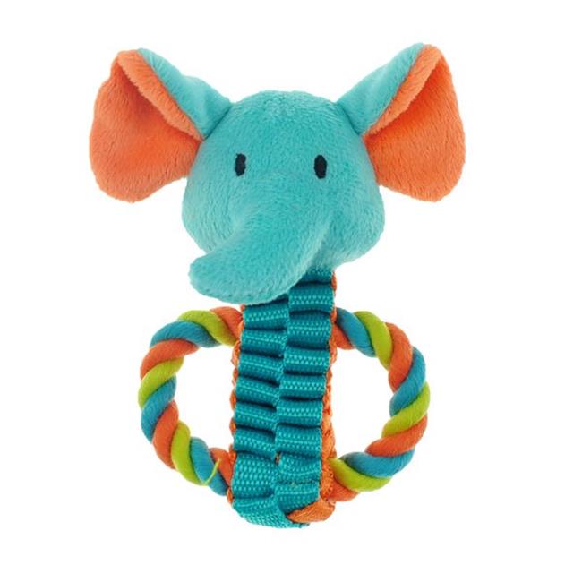 Chomper ZD1926 01 Twist Rope Tug Elephant Toy for Dog