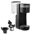 Farberware Touch Dual Brew Single Cup Coffee Maker, Grind Option, Black
