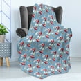 thumbnail image 4 of Airplane Soft Flannel Fleece Blanket, Retro Biplanes with Pennants Throwing Present Boxes Announcement Celebration Art, Cozy Plush for Indoor and Outdoor Use, 70" x 90", Multicolor, by Ambesonne, 4 of 5