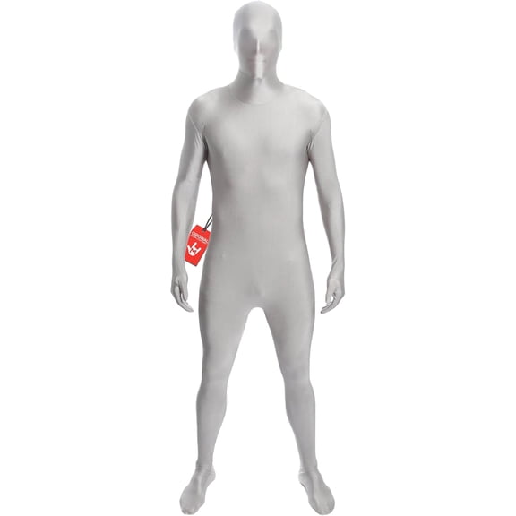 Morphsuits Silver Morphsuit Mens Womens Skinsuit Zentai Suit Fancy Dress Costume Halloween Silver XL