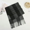 thumbnail image 2 of Floleo Men's Plaid Scarves Elegant Fashionable Soft Comfortable Warm Scarf Winter Casual Style Neckwear Scarf Shawl(Gray,Free Size), 2 of 5