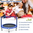 thumbnail image 3 of Costway 36" Kids Trampoline Rebounder W/Full Covered Handrail & Pad Indoor Outdoor Blue, 3 of 10
