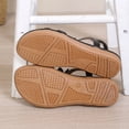 thumbnail image 6 of hoksml Women's Floral Applique Flat Sandals, Elastic Ankle Strap Open Toe Shoes for Summer and Casual Wear, 6 of 9