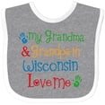 thumbnail image 3 of Inktastic Wisconsin Grandma Loves Me Boys or Girls Baby Bib, 3 of 4