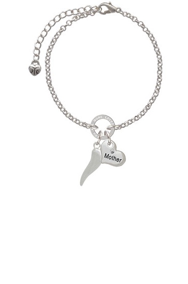 Silvertone Green Ribbon Aunt You Are Loved Circle Bracelet 8