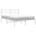thumbnail image 4 of Pemberly Row Powder-Coated Steel King Size Bed Frame in White, 4 of 10