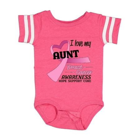 

Inktastic I Love My Aunt- Breast Cancer Awareness- Hope Support Love Gift Baby Boy or Baby Girl Bodysuit