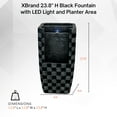 thumbnail image 2 of 23.8" H Black Fountain with LED Light and Planter Area, 2 of 9