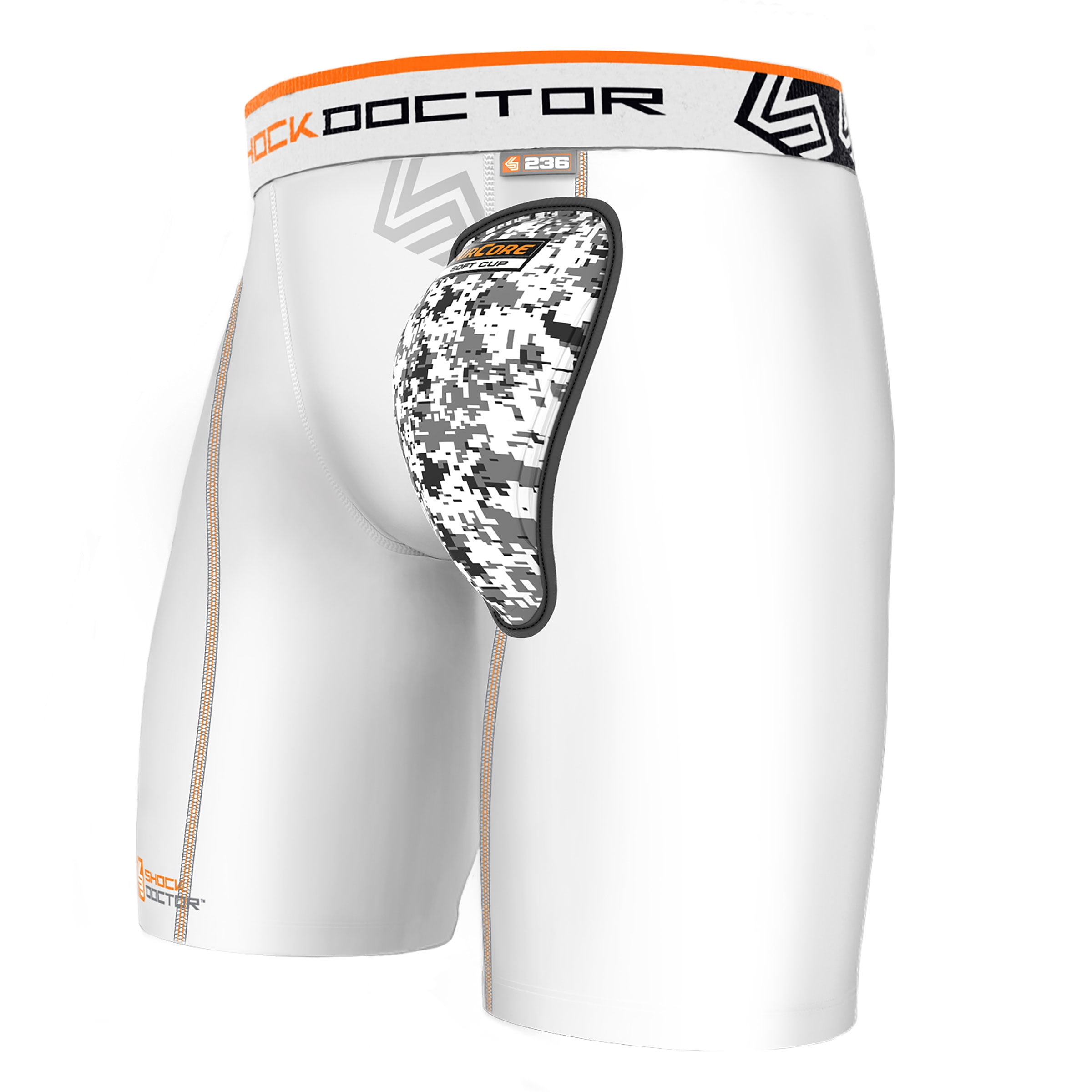 Shock Doctor 221 Core Compression Short With Bio-flex Cup Mens Large Black Gz19 for sale online 