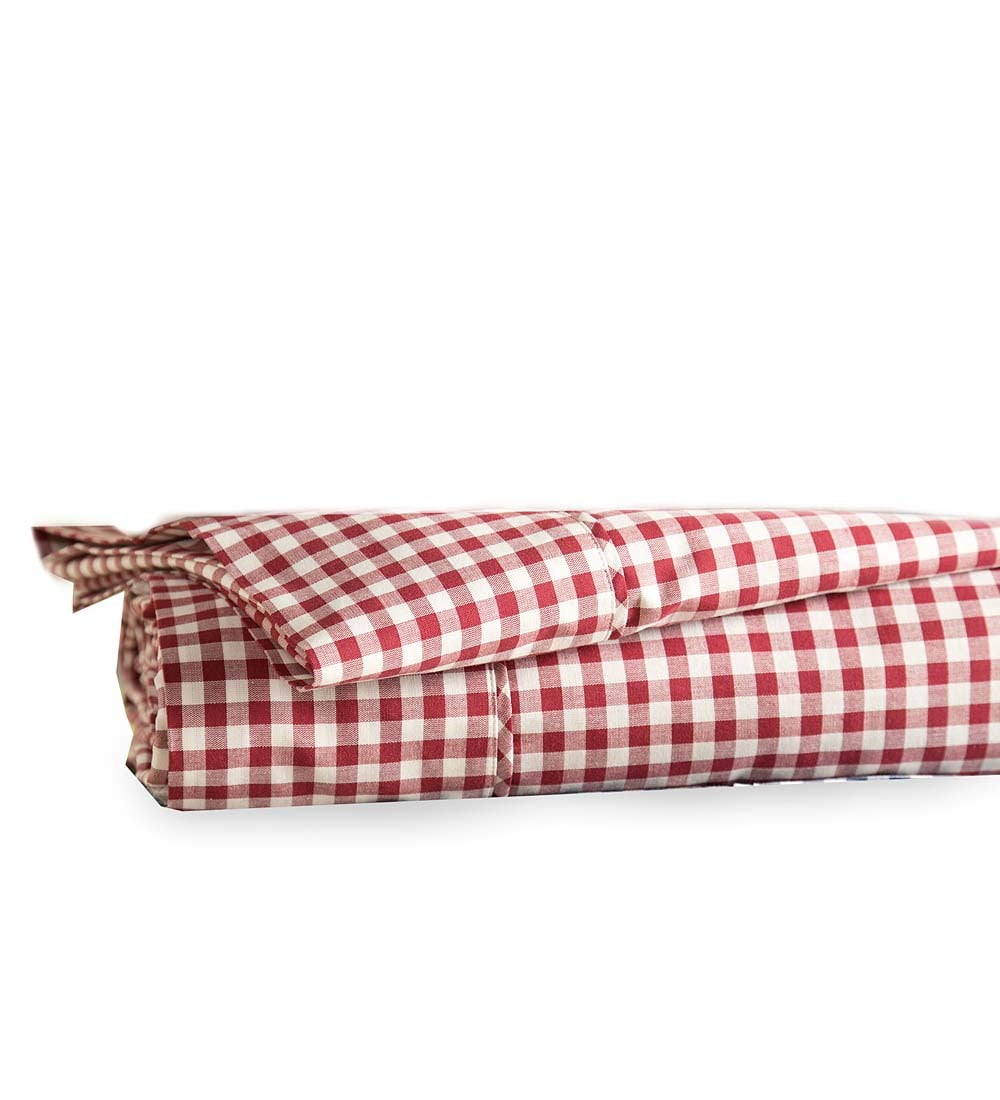 Gingham Cotton Percale Twin Sheet Set