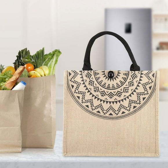 Jute Tote, Square Gunny Bag, Eco Friendly Jute Bag, Wear-resistant For Shopping Picnic
