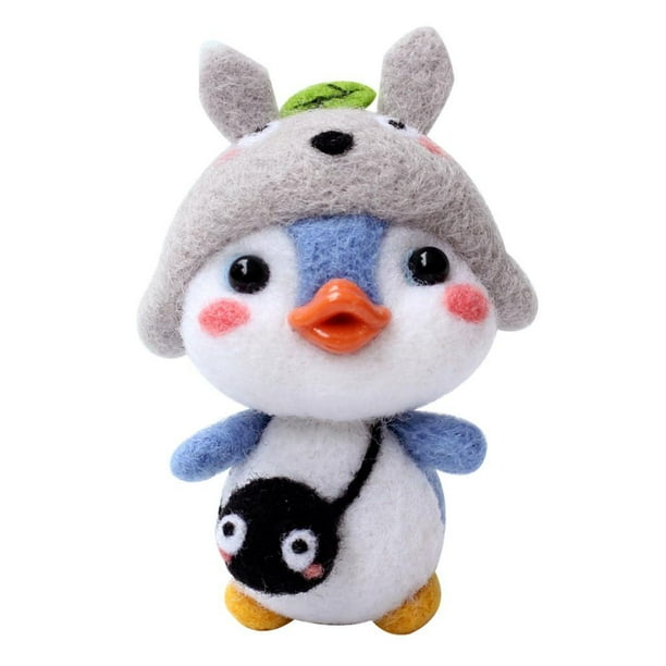 Juego de fieltro de animales para principiantes Perfecl Con Wandteppich de espuma de fieltro pingüino totoro