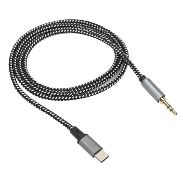Cable TIPO C A 3,5 Mm, De Sonido Estéreo Limpio, Transferencia Sin Pérdidas, 1 M, Cable USB C A Conector Auxiliar De Sonido De 3,5 Mm Para El Hogar Y El Coche