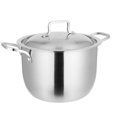 thumbnail image 1 of Olla De Sopa De Acero Inoxidable Espesada Con Asas Dobles, Cocción Eficiente, Compatible Con Estufas De Inducción Y Estufas De Gas, Perfecta Para Sopa Y Gachas, Fácil De Limpiar, 1 of 8