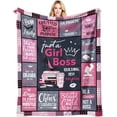 thumbnail image 1 of LHSHID Boss Lady Gifts for Women Best Boss Gifts for Women Gifts for Boss Women Female Boss Appreciation Gifts for Women Girl Boss Birthday Boss Day Gifts Throw Blanket 30"x40", 1 of 7