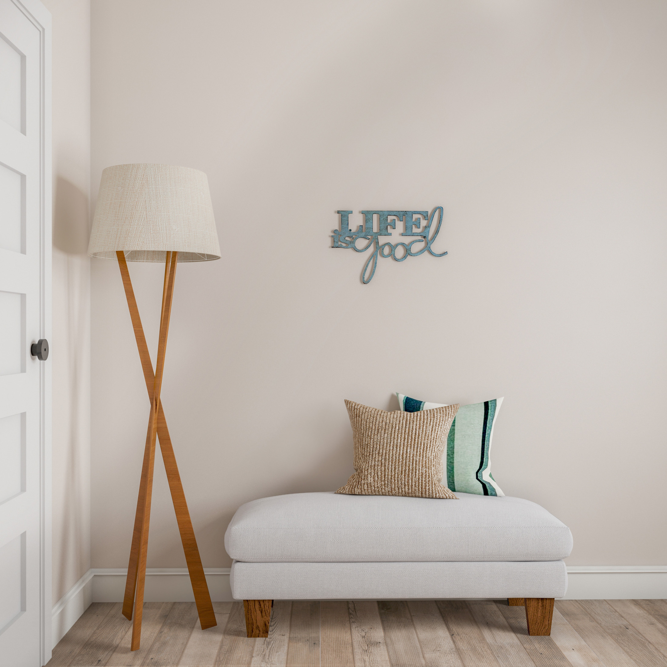 Lavish Home Life is Good Wall Art - 3D Word Art Decorative Metal Wall Sign