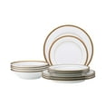 thumbnail image 1 of Noritake Charlotta Or/blanc 12 Pc Vaisselle Ensemble, 1 of 5