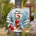thumbnail image 4 of Merry Christmas Australian Cattle Dog Enjoys Woofmas Winter Xmas Holiday Round Wood Sign Heeler Lover Gifts Hanging Wall Home Decor - 02022, 4 of 5