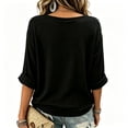 thumbnail image 5 of Women’s 25th Anniversary 9/11 Memorial Shirt – Distressed Denim V-Neck Tee with USA Flag, Twin Towers & “We Will Never Forget” Graphic, Soft Comfort Fit Black XL, 5 of 5