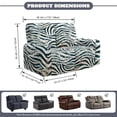 thumbnail image 2 of Xoenoiee Zebra Stripe Paint Splatter Print 6 Pieces Recliner Loveseat Covers Stretch Recliner Sofa Slipcover with Elastic Bottom Jacquard Fitted Reclining Couch Cover Furniture Protector with Pocket, 2 of 6
