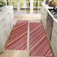 thumbnail image 4 of Kitchen Rugs Sets Of 2,Red Christmas Striped Pattern Anti Fatigue Kitchen Mat Rugs Non Slip Washable,Decorative Kitchen Floor Mats for Kitchen,Sink,Laundry,17"X47", 4 of 5