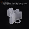 thumbnail image 4 of Uxcell Plastic Fishing Hook Bonnets Treble Hook Covers Fit for 9,10, White 50 Pack, 4 of 6