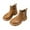 -A-Brown29, variant on FINALGANG Girl Versatile Boots Solid Color Soft Sole Vintage Boots Pointed Toe Shoes With Side Zipper For 4-12 Years Skin Friendly Fabric For Kid