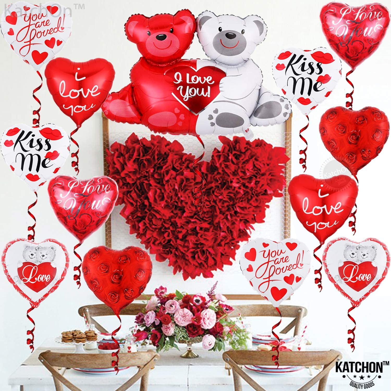 show original title Details about   10x plastic balloon heart love teddy bear helium valentine day Geburts 