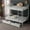 White-with 2 Drawer, variant on Zimtown Twin over Twin Steel Bunk Beds Frame, 78" x 42" x 65" with Ladder Bedroom Dorm Room for Kids Adult Children