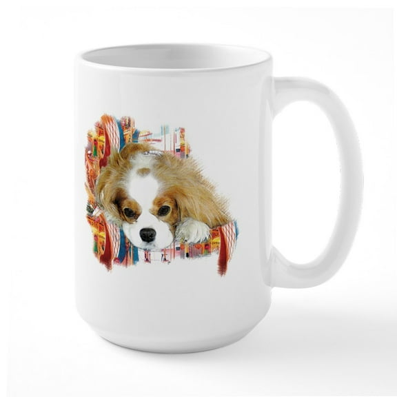 CafePress - Cavalier King Charles Spaniel Mugs - 15 oz Ceramic Large White Novelty Mug