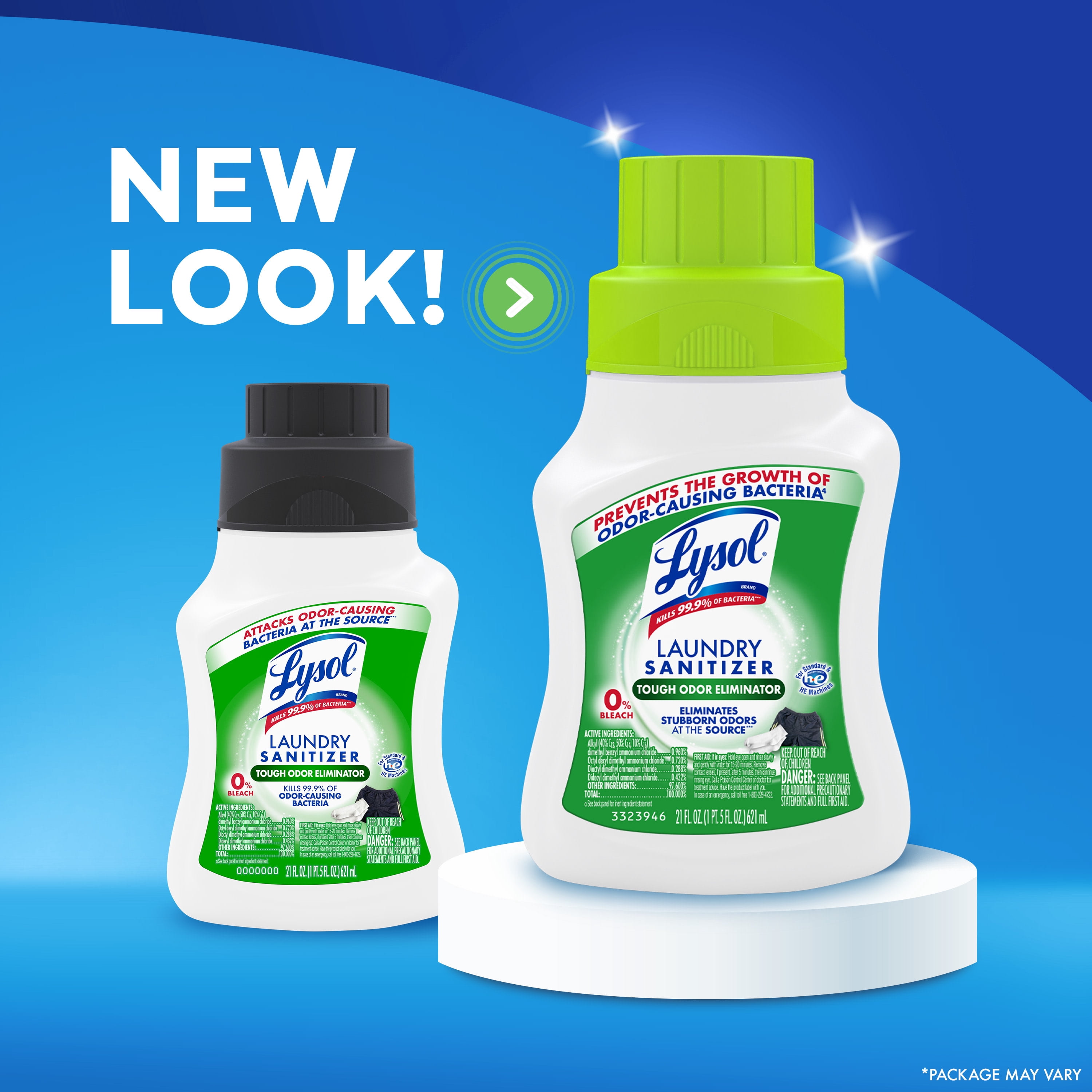 Lysol® Laundry Sanitizer Additive, Laundry Detergent Additive, 0% Bleach, Tough Odor Scent, 21 fl oz