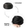 thumbnail image 4 of Real Hair Bun Wig Messy Hair Piece Extensions for Women - Versatile Ponytail Accessory with Elastic Rubber Band for Effortless Styling, 4 of 8
