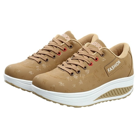 

Women Sports Shoes Women Soft Shoes Ladies Female Comfortable Outdoor Shoes Thick-soled Rocking Shoes Breathable and Durable 35