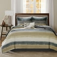 thumbnail image 3 of Madison Park Essentials Saben 6-Piece Quilt Set with Cotton Bed Sheets in Taupe, 3 of 5