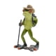 thumbnail image 2 of Estatua de rana, figura de animal, regalo decorativo, adorno de obra de arte verde coleccionable Mochila, 2 of 9