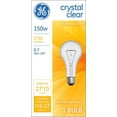 thumbnail image 2 of GE Lighting Crystal Clear Light Bulb, 150 Watt, General Purpose Light Bulb, Medium Base 12 Pack, 2 of 4