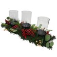 thumbnail image 3 of Holiday Time Red Hurricane Candle Holder Centerpiece, Christmas Decor, 3 of 6