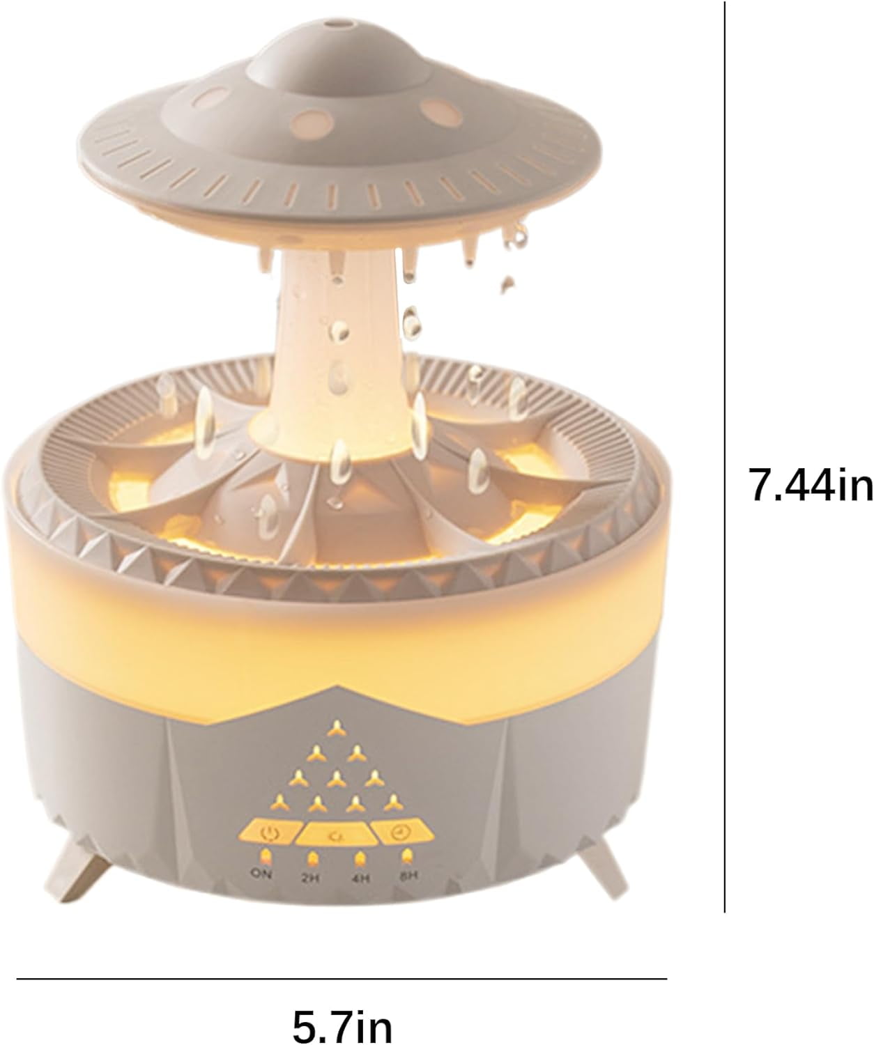 Air Humidifier for Bedroom:7 Colors Rain Cloud Humidifier with Water Drip,2 in 1 Cool Mist Humidifiers and Oil Diffuser for Home,Mini Mushroom Humidifier for Baby Bedside Sleeping (Brown)